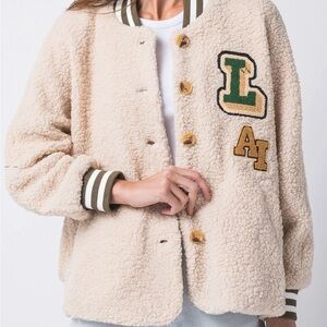 Mable Sherpa Varsity Jacket